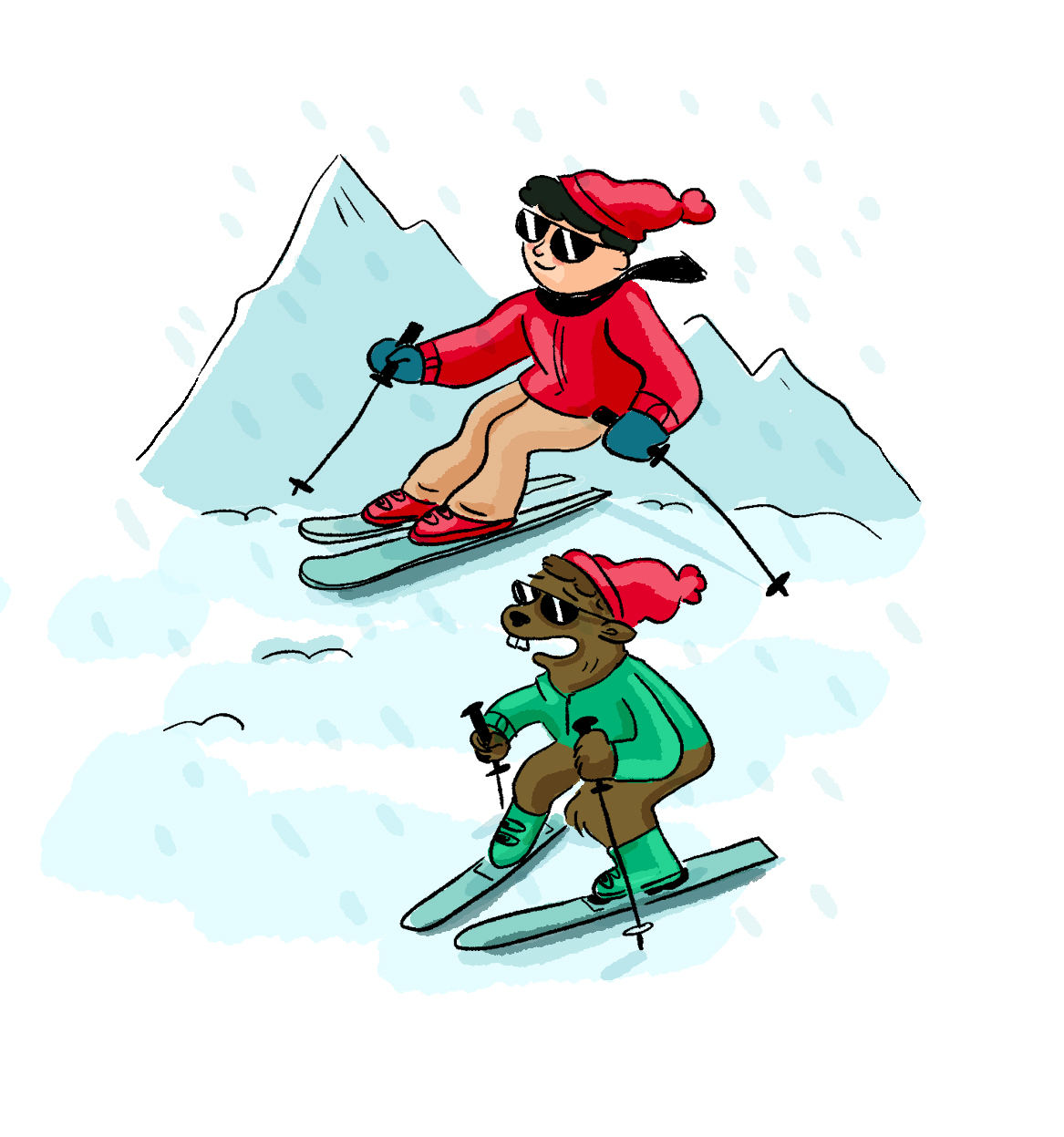 Plagnou et sifflotte – Ski